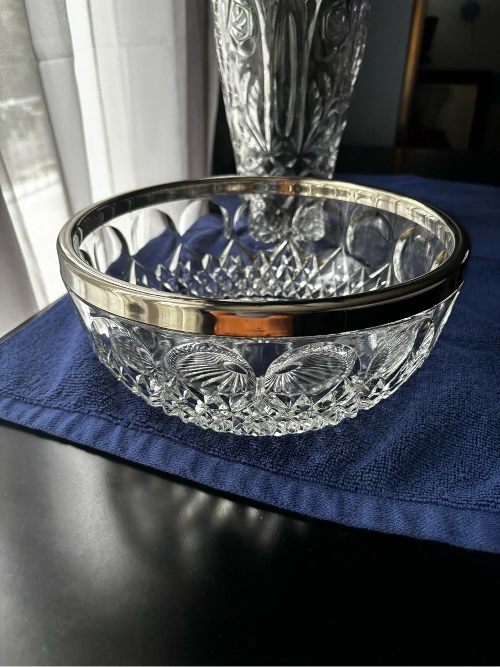 Mid Century Crystal Bowl